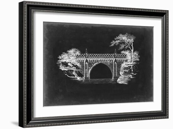 Bridge Schematic I-null-Framed Art Print