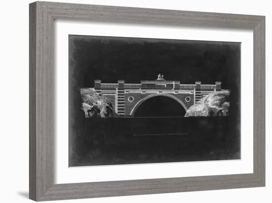 Bridge Schematic II-null-Framed Art Print