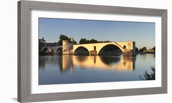 Bridge St. Benezet over Rhone River at Sunset, Provence-Alpes-Cote D'Azur-Markus Lange-Framed Photographic Print