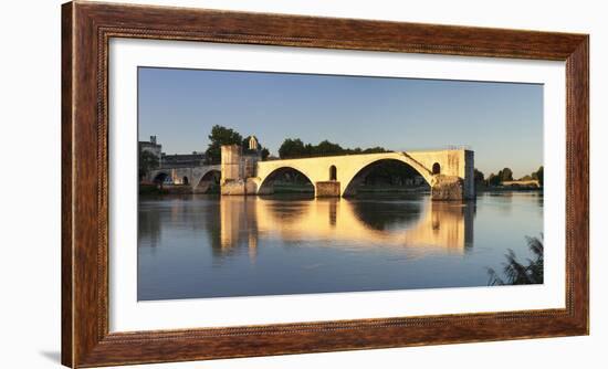 Bridge St. Benezet over Rhone River at Sunset, Provence-Alpes-Cote D'Azur-Markus Lange-Framed Photographic Print