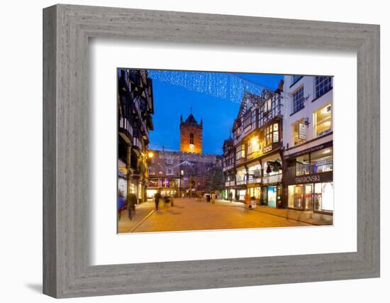 Bridge Street at Christmas, Chester, Cheshire, England, United Kingdom, Europe-Frank Fell-Framed Photographic Print