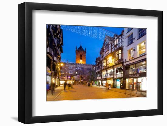 Bridge Street at Christmas, Chester, Cheshire, England, United Kingdom, Europe-Frank Fell-Framed Photographic Print