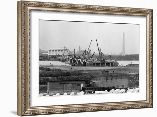 Bridge To Lincoln-null-Framed Art Print