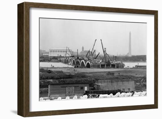 Bridge To Lincoln-null-Framed Art Print