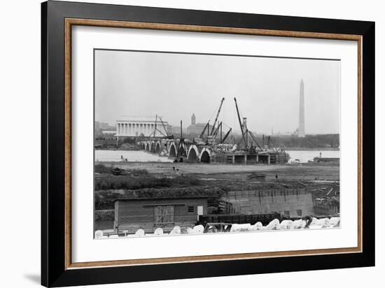 Bridge To Lincoln-null-Framed Art Print