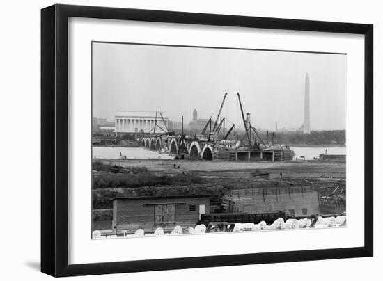 Bridge To Lincoln-null-Framed Art Print