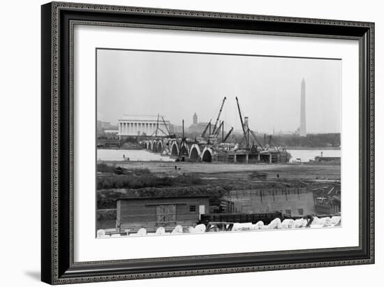 Bridge To Lincoln-null-Framed Art Print