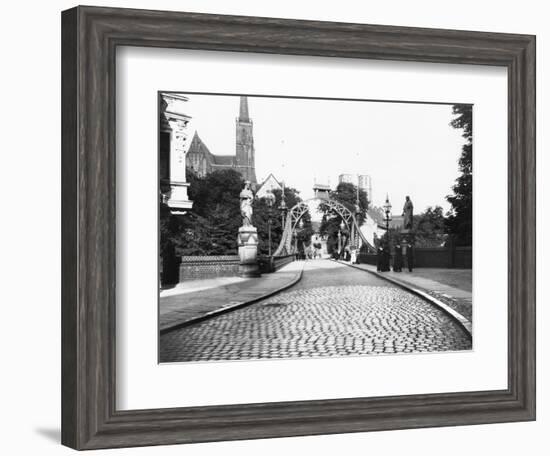 Bridge to the Cathedral, Breslau (Modern Day Wroclaw) Poland, circa 1910-Jousset-Framed Giclee Print