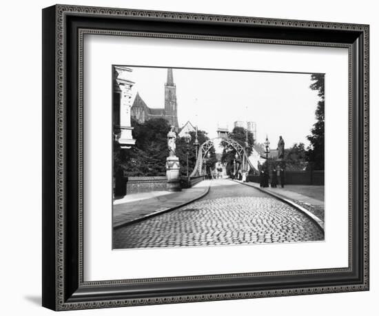 Bridge to the Cathedral, Breslau (Modern Day Wroclaw) Poland, circa 1910-Jousset-Framed Giclee Print