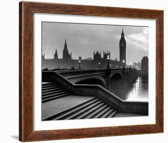 Bridge With Big Ben-The Chelsea Collection-Framed Giclee Print