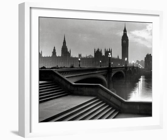 Bridge With Big Ben-The Chelsea Collection-Framed Giclee Print