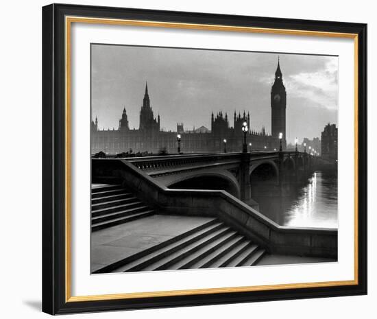 Bridge With Big Ben-The Chelsea Collection-Framed Giclee Print