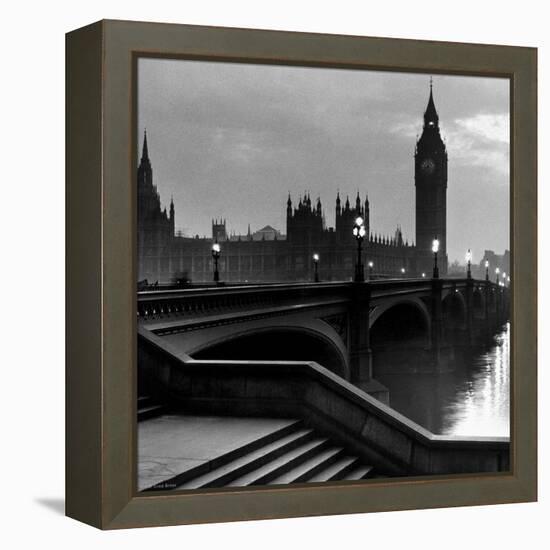 Bridge with Big Ben-null-Framed Stretched Canvas