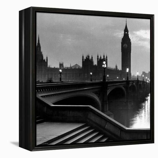 Bridge with Big Ben-null-Framed Stretched Canvas