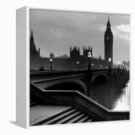 Bridge with Big Ben-null-Framed Stretched Canvas