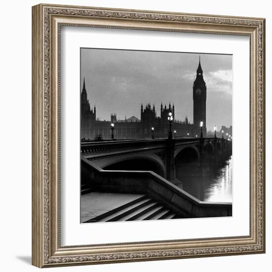 Bridge with Big Ben--Framed Art Print