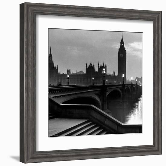 Bridge with Big Ben--Framed Art Print