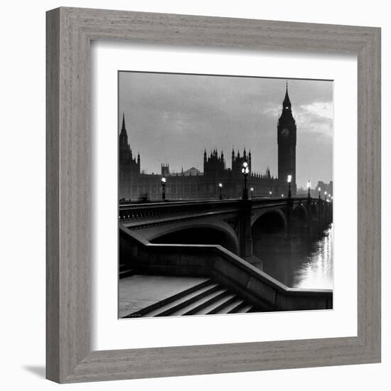 Bridge with Big Ben-null-Framed Art Print