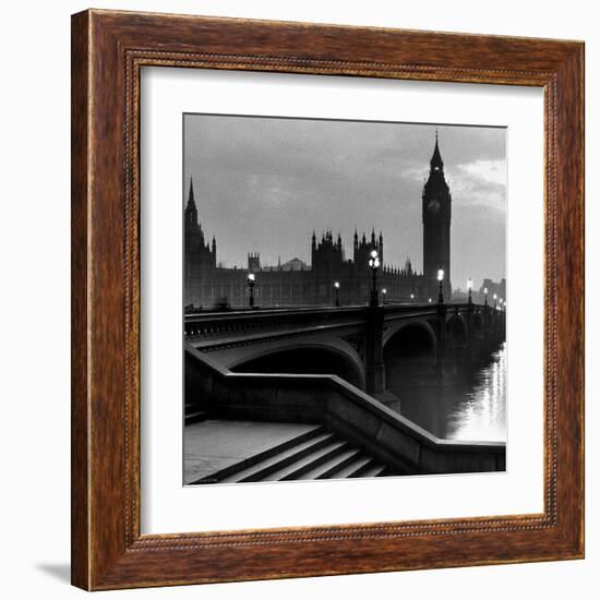 Bridge with Big Ben--Framed Art Print