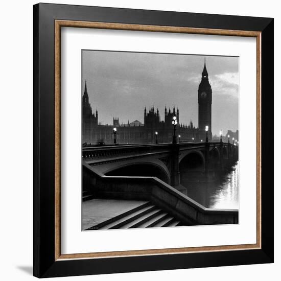 Bridge with Big Ben--Framed Art Print