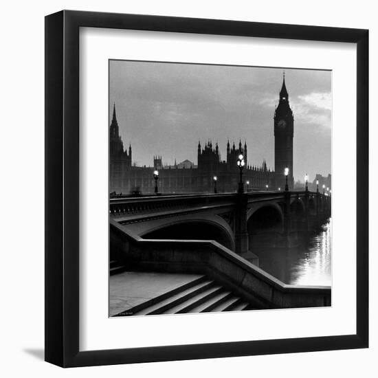 Bridge with Big Ben--Framed Art Print