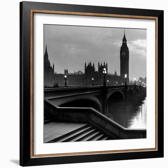 Bridge with Big Ben-null-Framed Art Print