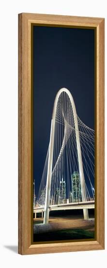 Bridge with Skyscrapers in the Background, Margaret Hunt Hill Bridge, Dallas, Texas, Usa-null-Framed Premier Image Canvas