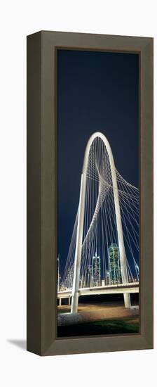 Bridge with Skyscrapers in the Background, Margaret Hunt Hill Bridge, Dallas, Texas, Usa-null-Framed Premier Image Canvas