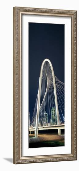 Bridge with Skyscrapers in the Background, Margaret Hunt Hill Bridge, Dallas, Texas, Usa-null-Framed Photographic Print