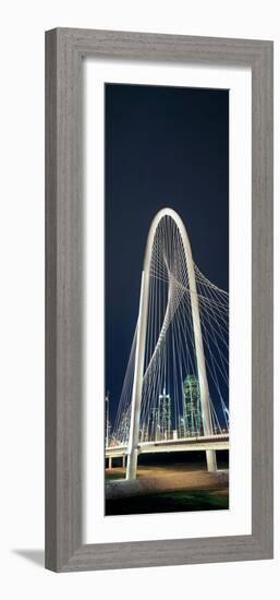 Bridge with Skyscrapers in the Background, Margaret Hunt Hill Bridge, Dallas, Texas, Usa-null-Framed Photographic Print