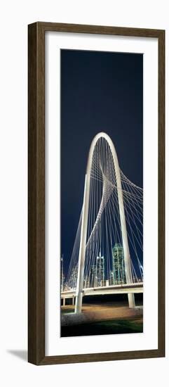 Bridge with Skyscrapers in the Background, Margaret Hunt Hill Bridge, Dallas, Texas, Usa-null-Framed Photographic Print