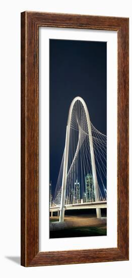 Bridge with Skyscrapers in the Background, Margaret Hunt Hill Bridge, Dallas, Texas, Usa-null-Framed Photographic Print