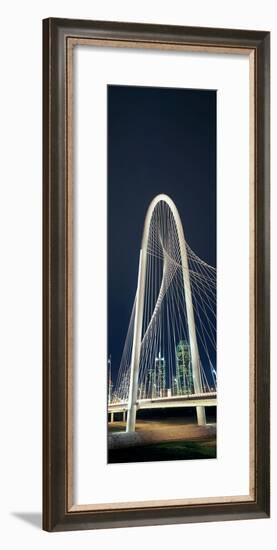 Bridge with Skyscrapers in the Background, Margaret Hunt Hill Bridge, Dallas, Texas, Usa-null-Framed Photographic Print