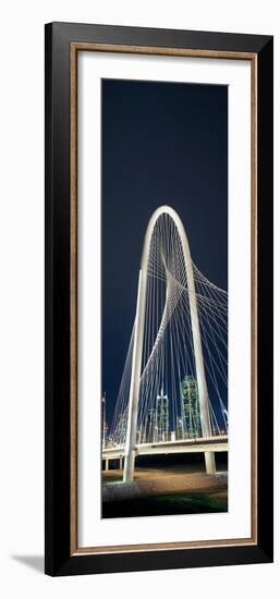 Bridge with Skyscrapers in the Background, Margaret Hunt Hill Bridge, Dallas, Texas, Usa-null-Framed Photographic Print