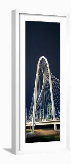 Bridge with Skyscrapers in the Background, Margaret Hunt Hill Bridge, Dallas, Texas, Usa-null-Framed Photographic Print