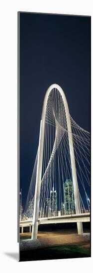 Bridge with Skyscrapers in the Background, Margaret Hunt Hill Bridge, Dallas, Texas, Usa-null-Mounted Photographic Print