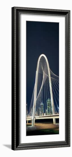 Bridge with Skyscrapers in the Background, Margaret Hunt Hill Bridge, Dallas, Texas, Usa-null-Framed Photographic Print