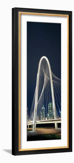 Bridge with Skyscrapers in the Background, Margaret Hunt Hill Bridge, Dallas, Texas, Usa-null-Framed Photographic Print