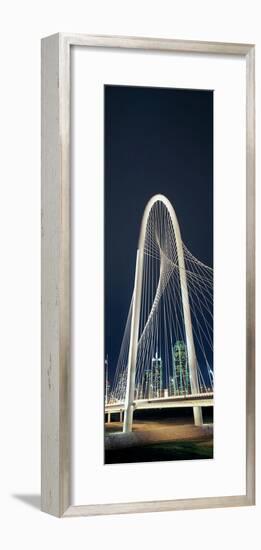 Bridge with Skyscrapers in the Background, Margaret Hunt Hill Bridge, Dallas, Texas, Usa-null-Framed Photographic Print