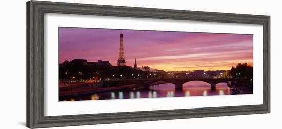 Bridge with the Eiffel Tower in the Background, Pont Alexandre Iii, Seine River, Paris, Ile-De-F...-null-Framed Photographic Print