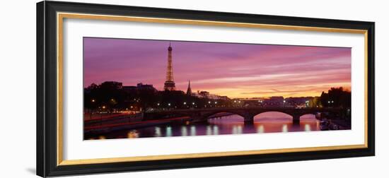 Bridge with the Eiffel Tower in the Background, Pont Alexandre Iii, Seine River, Paris, Ile-De-F...-null-Framed Photographic Print