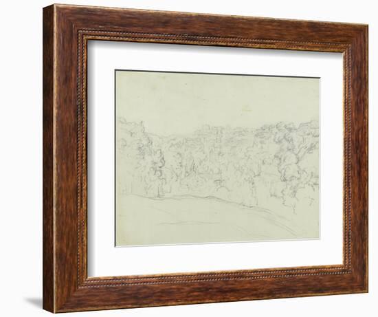 Bridgenorth (?) (Graphite on Grey-Green Paper, Laid Down)-Philip Wilson Steer-Framed Giclee Print