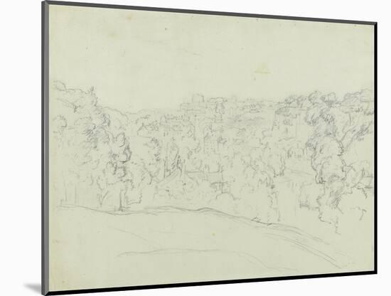 Bridgenorth (?) (Graphite on Grey-Green Paper, Laid Down)-Philip Wilson Steer-Mounted Giclee Print