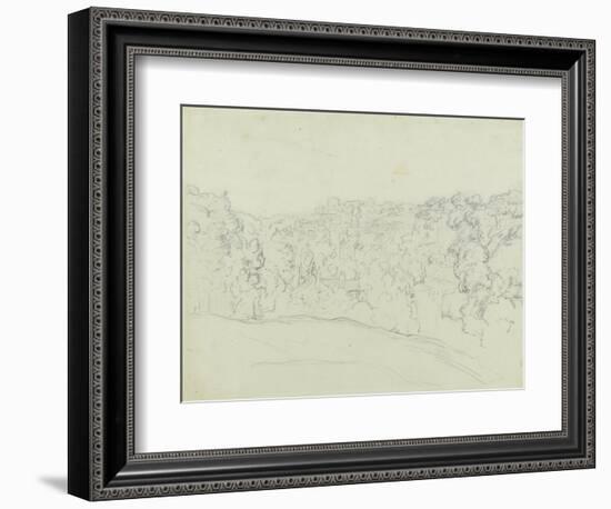 Bridgenorth (?) (Graphite on Grey-Green Paper, Laid Down)-Philip Wilson Steer-Framed Giclee Print