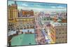 Bridgeport, Connecticut - Aerial View of Business Section of the City-Lantern Press-Mounted Art Print