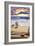 Bridgeport, Connecticut - Beach and Sunset-Lantern Press-Framed Art Print