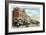 Bridgeport, Connecticut - East Main Street View of the American Theatre-Lantern Press-Framed Art Print