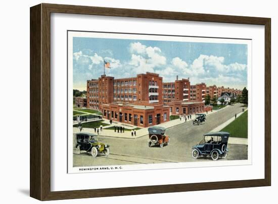 Bridgeport, Connecticut - Exterior View of the Remington Arms, UMC-Lantern Press-Framed Art Print