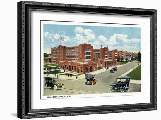 Bridgeport, Connecticut - Exterior View of the Remington Arms, UMC-Lantern Press-Framed Art Print