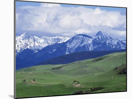 Bridger Mountains, Named for Jim Bridger, Along the Bozeman Pass on the Bozeman Trail, Montana-null-Mounted Photographic Print